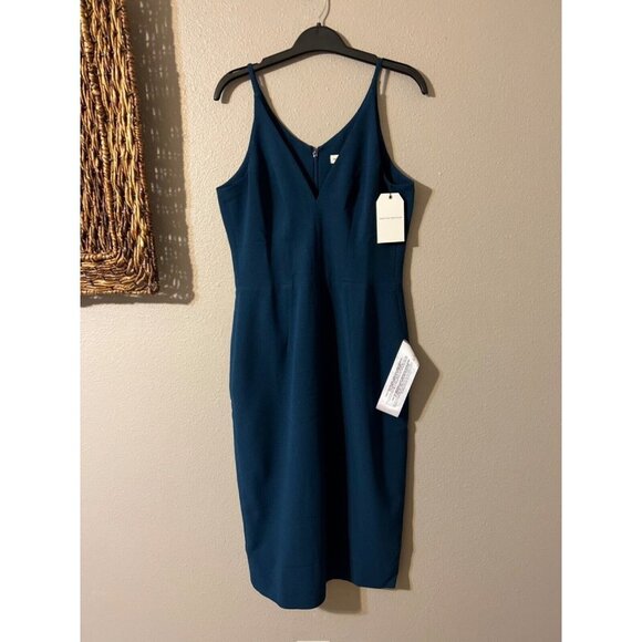 Dress The Population Dress Peacock Jade Blue Green L Large LYLA Washable NWT - Picture 5 of 7